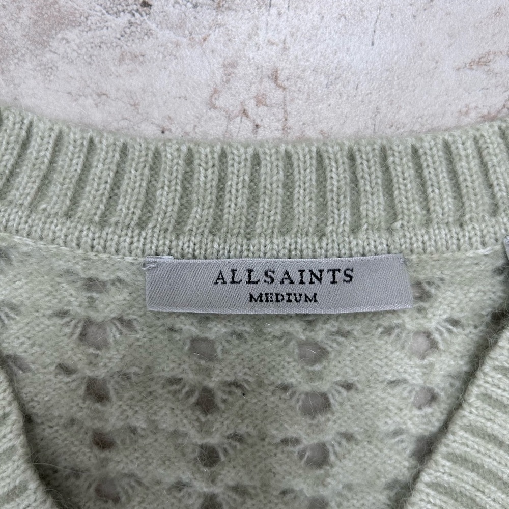 NWOT AllSaints Vivian Open Knit Tank Top
Vest
Wool
Mohair
Earth Green
Lux
$229
M - Picture 4 of 11